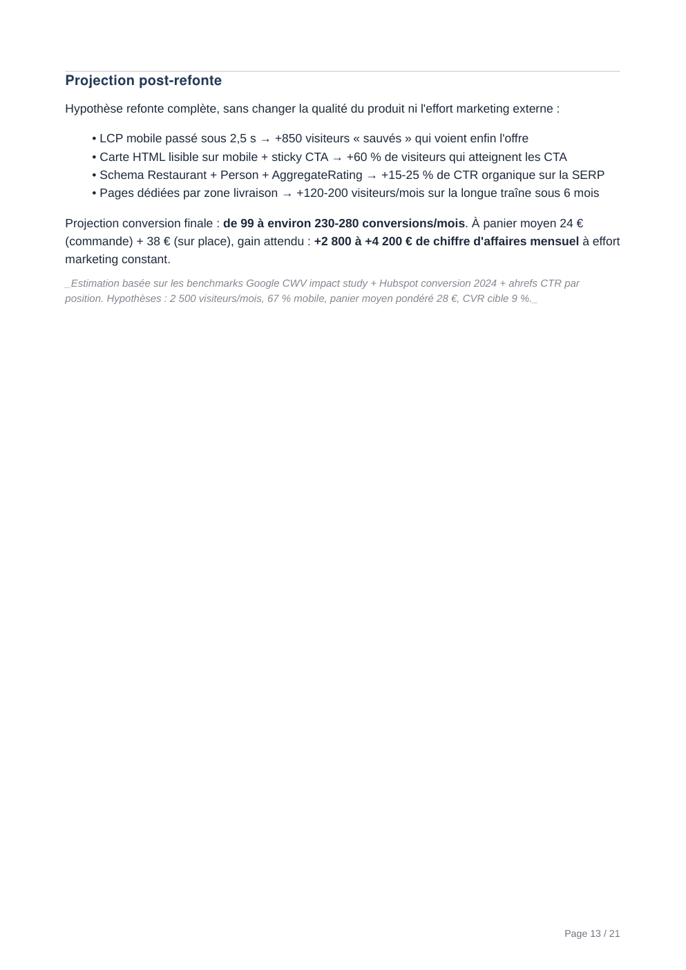 Rapport d'audit Aurentia — page 13