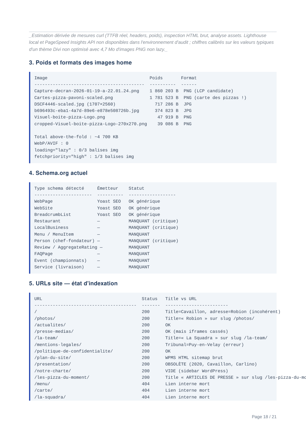 Rapport d'audit Aurentia — page 18