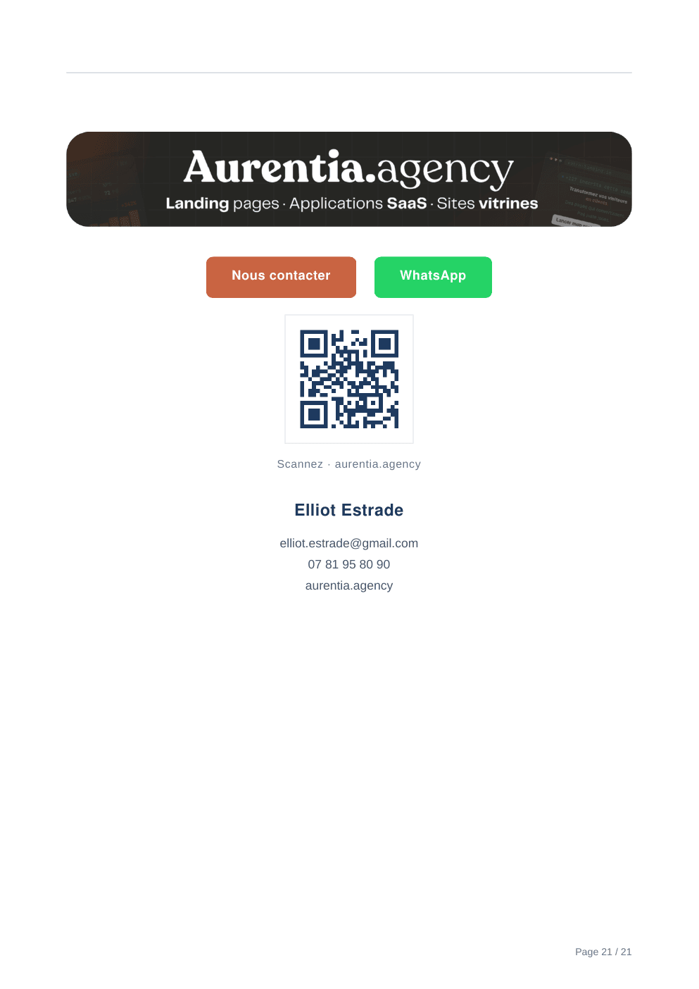 Rapport d'audit Aurentia — page 21